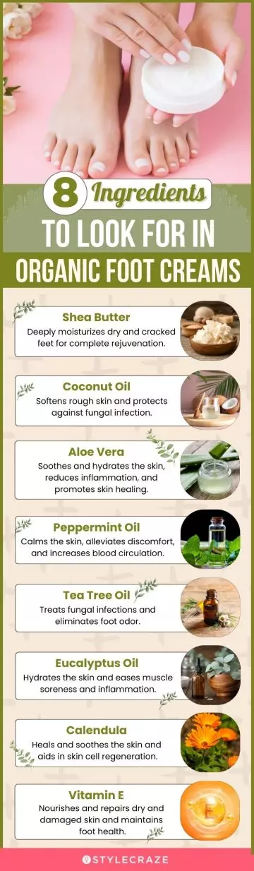 8 Ingredients To Look For In Organic Foot Creams(infographic)