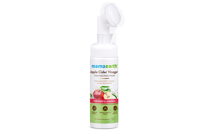 Best For Deep Cleansing: Mamaearth Apple Cider Vinegar Foaming Face Wash