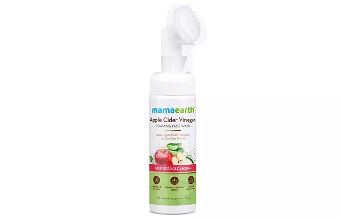 Best For Deep Cleansing: Mamaearth Apple Cider Vinegar Foaming Face Wash