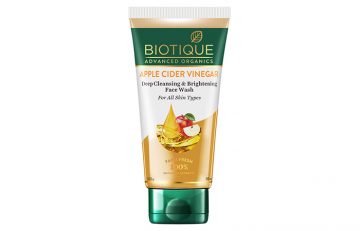Best Organic Formula: Biotique Apple Cider Vinegar Deep Cleansing & Brightening Face Wash