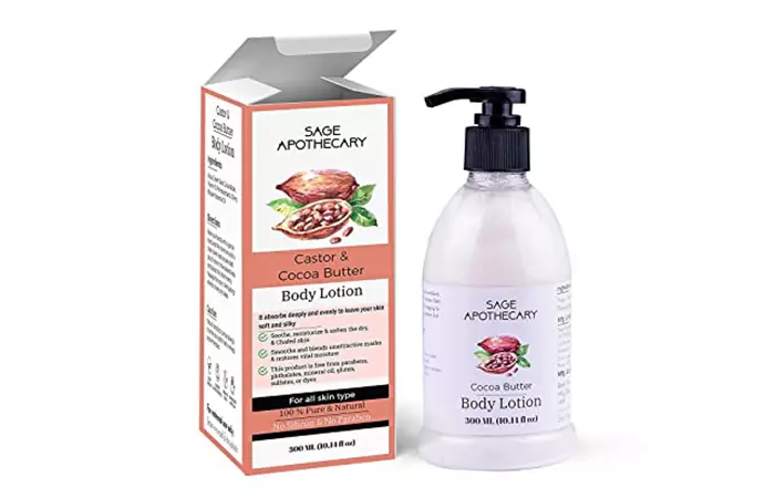 Best For Deep Hydration Sage Apothecary Castor & Cocoa Butter Body Lotion