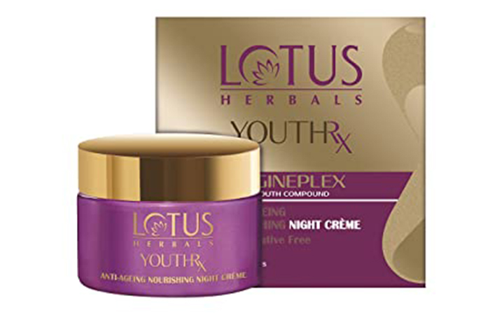 Best Herbal Formula Lotus Herbals YouthRx Anti-Ageing Nourishing Night Cream