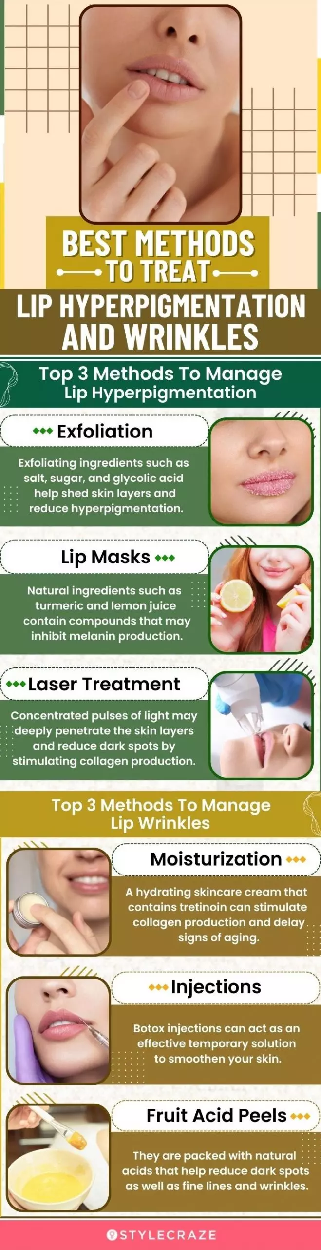best methods to treat lip hyperpigmentation and wrinkles (infographic)