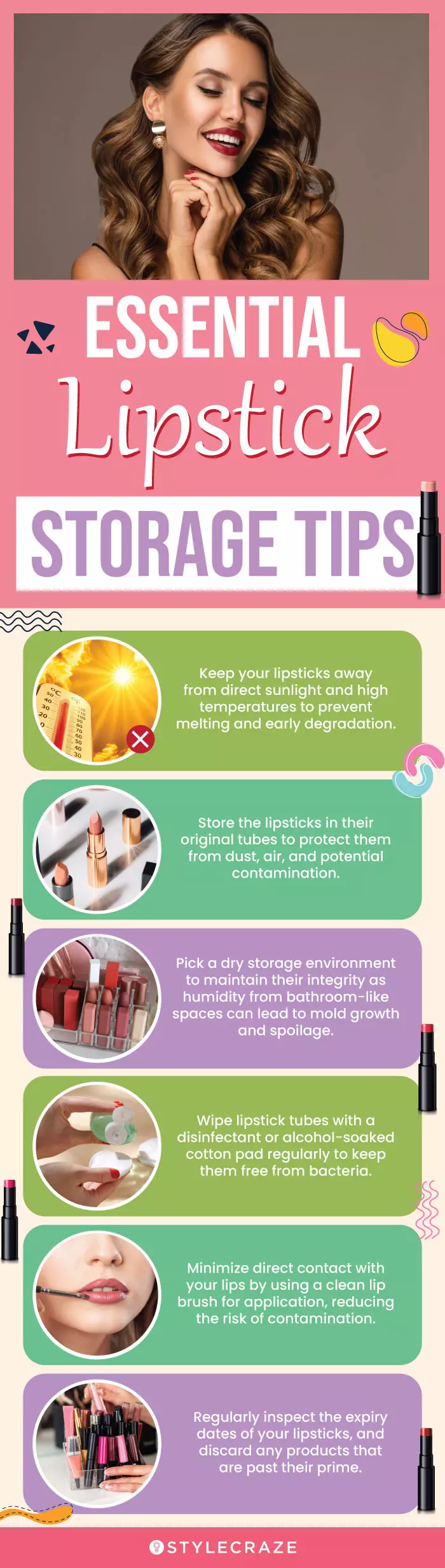 Essential Lipstick Storage Tips (infographic)