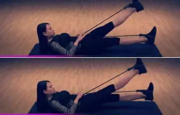 Flutter kick crunches for a strong core
