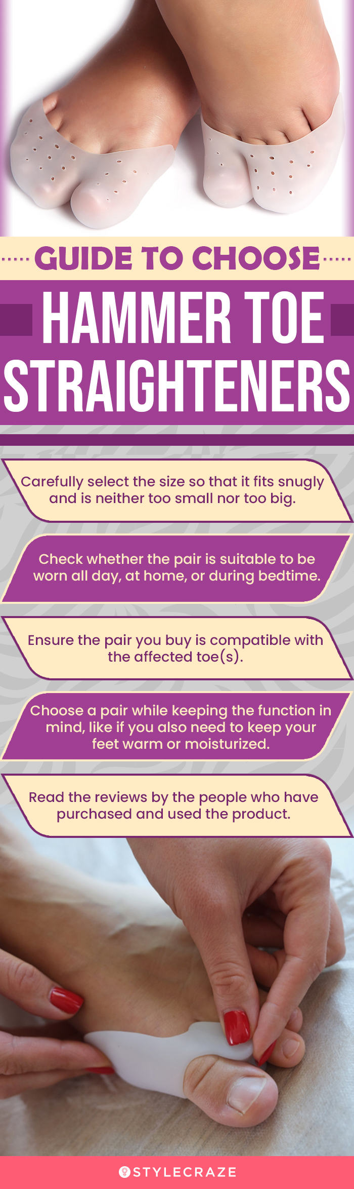 Guide To Choose Hammer Toe Straighteners (infographic)