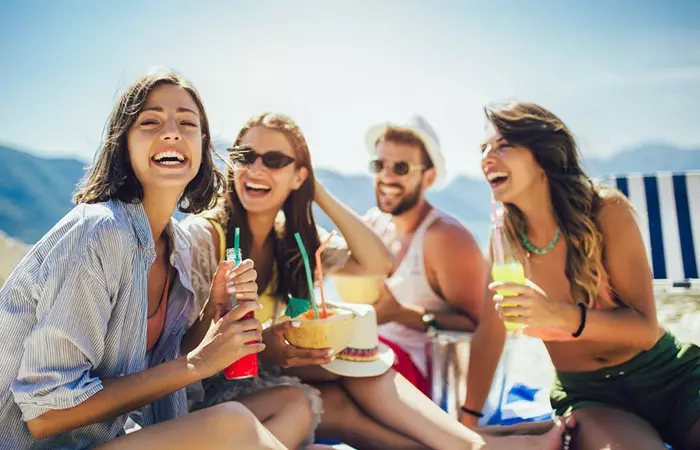 Woman with a close-knit friend circle