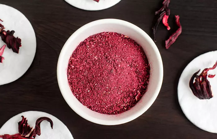 Hibiscus scrub for glowing skin