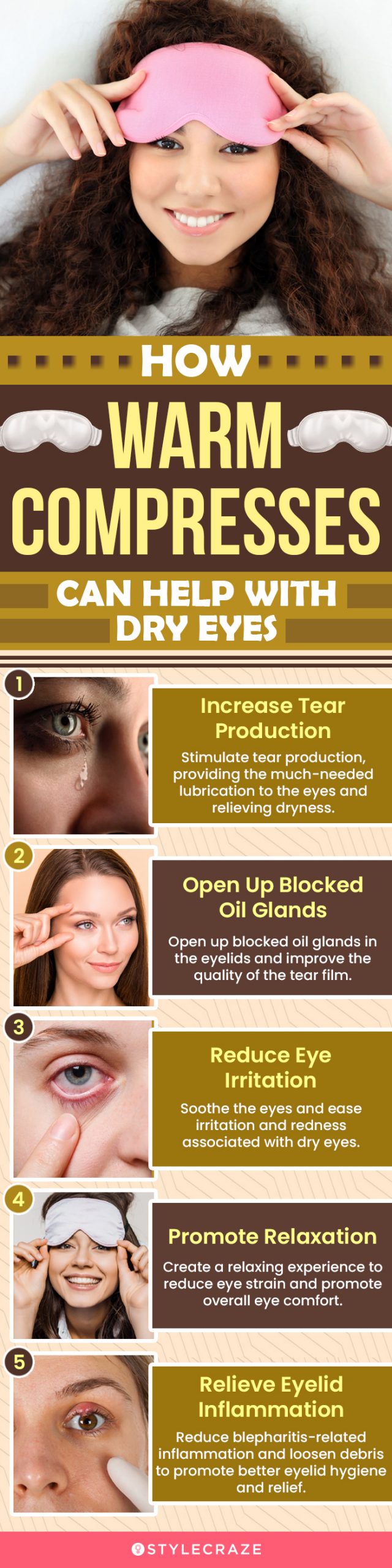 How Warm Compresses Can Help With Dry Eyes (infographic)