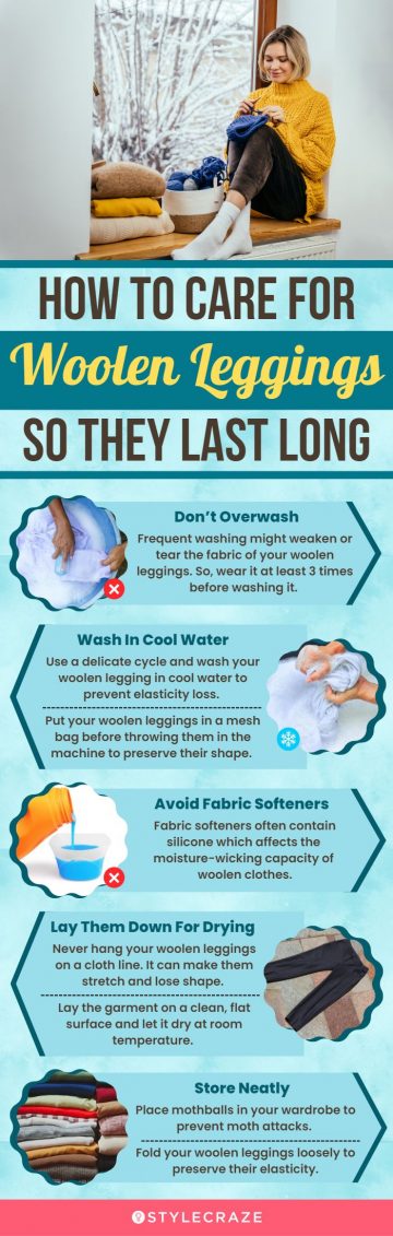 How To Care For Woolen Leggings So They Last Long (infographic)