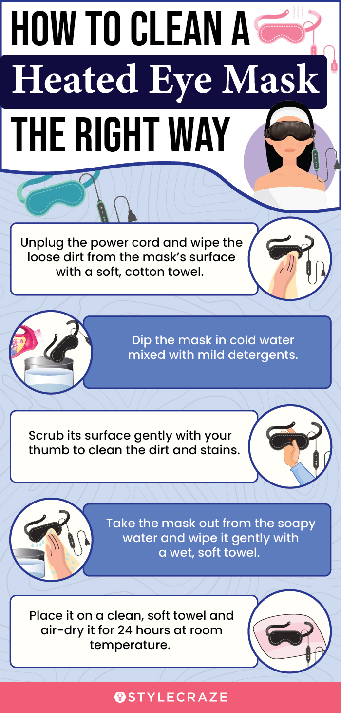 How To Clean A Heated Eye Mask (infographic)