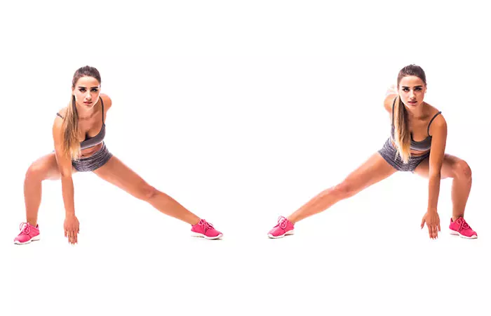 Lateral lunges quad exercise at home