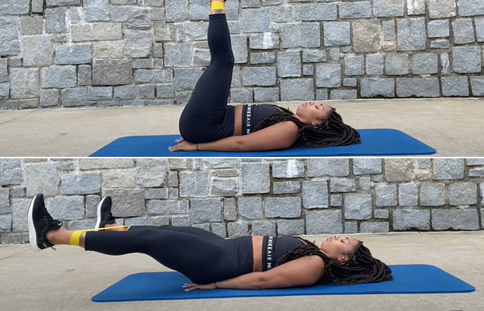 Leg rises and abductors exercise for a strong core