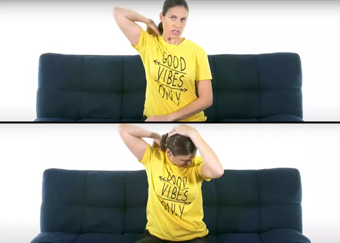 Levator scapulae stretch shoulder impingement exercise to reduce pain