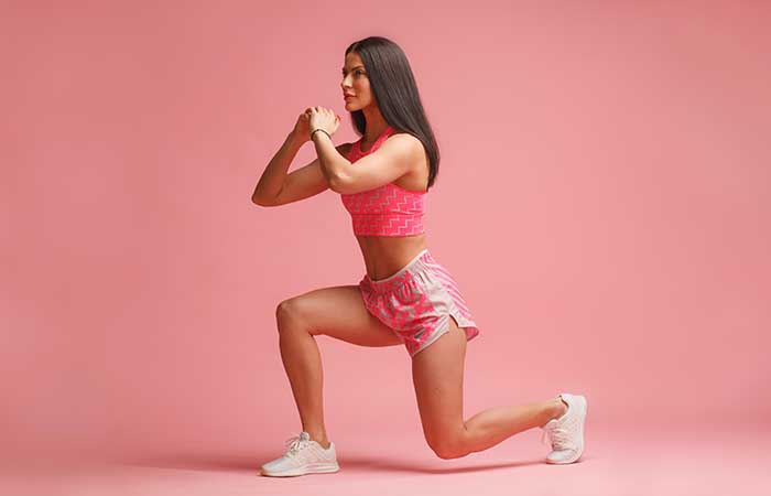 Lunges cardio exercise for body composition