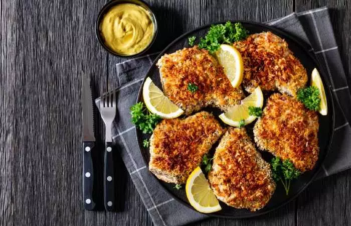 Panko-crusted pork chops