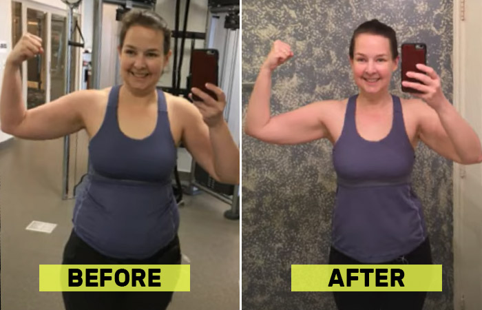 Before and after results of plant-based diet