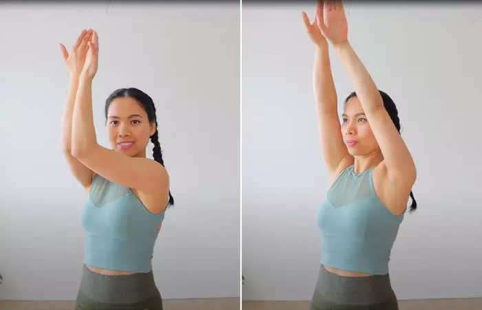 Reverse Arm Clap And Arm Open For Upper Chest