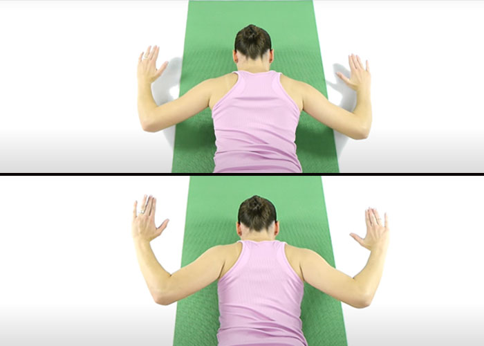 W shoulder impingement exercise to reduce pain