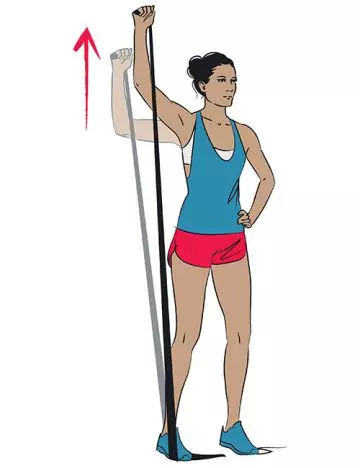 Single-arm shoulder press exercise for a strong core