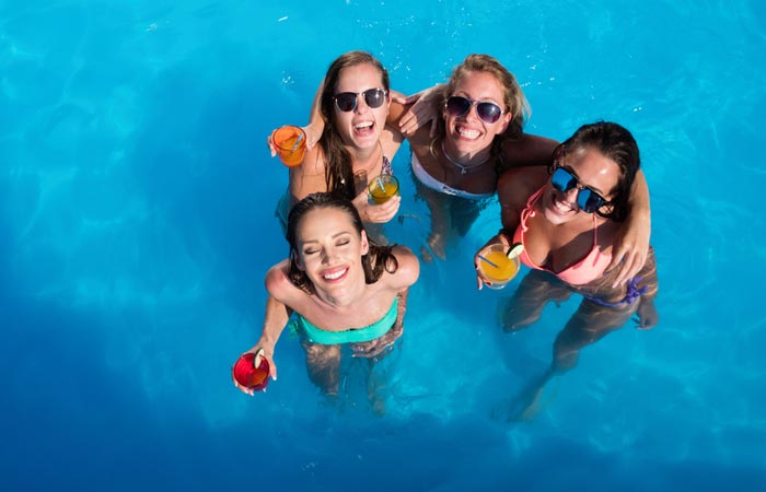 Splash into a pool party for girls night