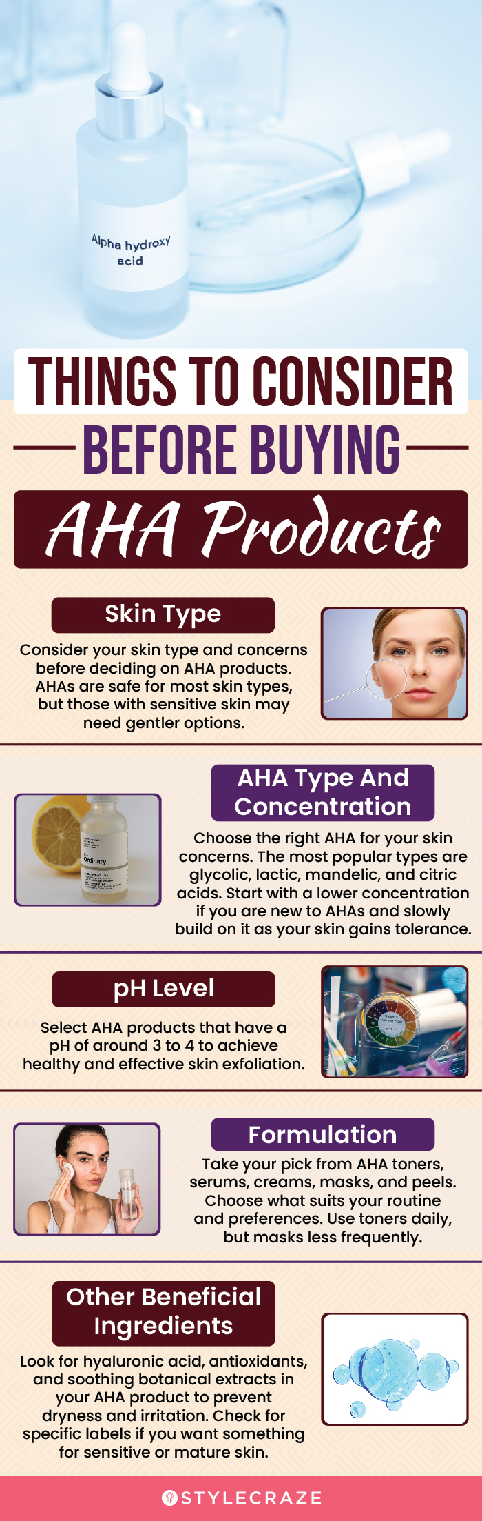 Things To Consider Before Buying AHA Products (infographic)