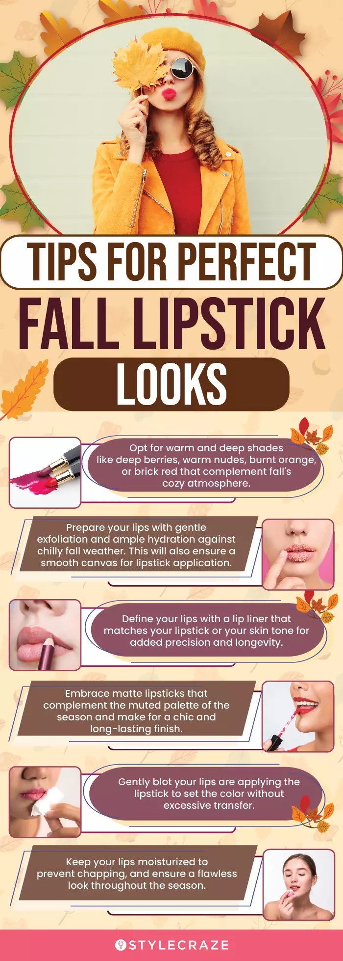 Tips For Perfect Fall Lipstick Looks (infographic)