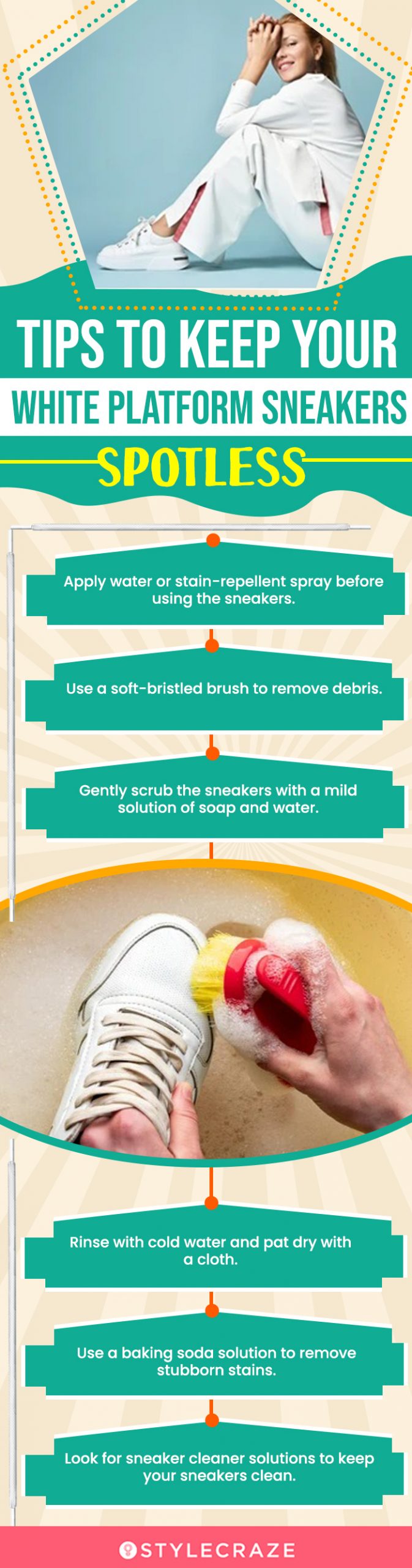 Tips To Keep Your White Platform Sneakers Spotless (infographic)