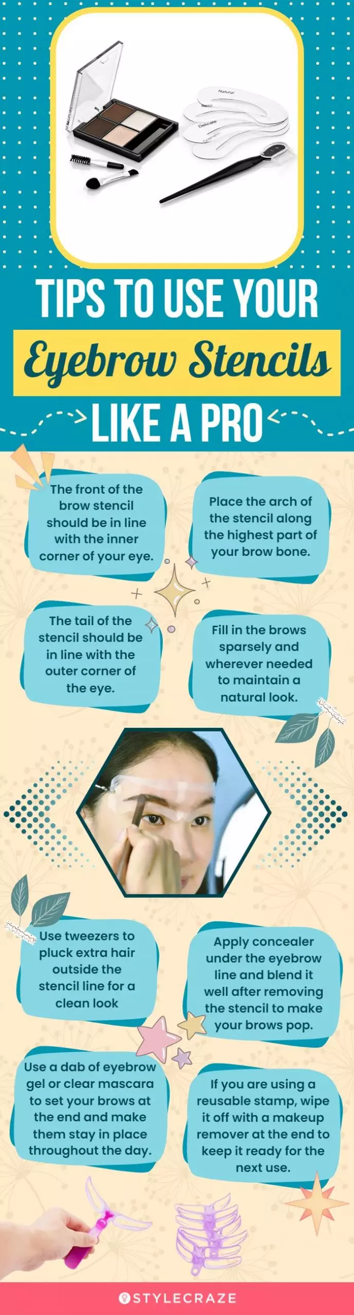 Tips To Use Your Eyebrow Stencils Like A Pro (infographic)