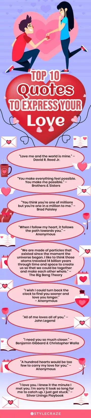 top 10 quotes to express your love (infographic)