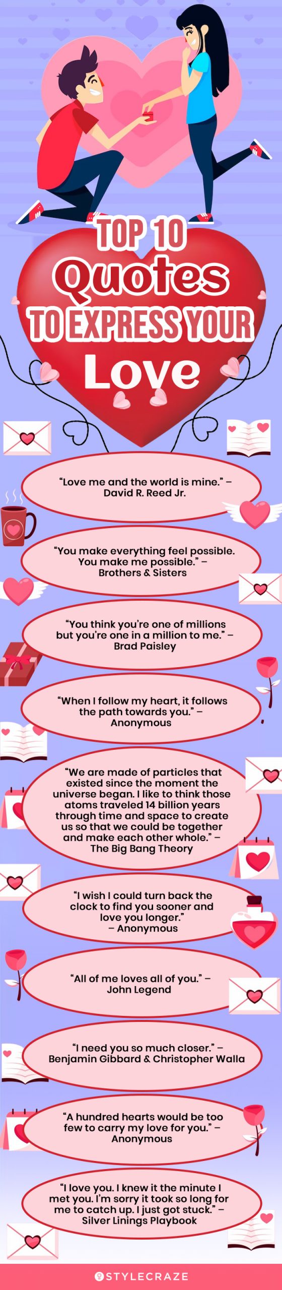 top 10 quotes to express your love (infographic)