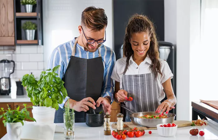 Trying a new dish is one of the things for couple to do at home