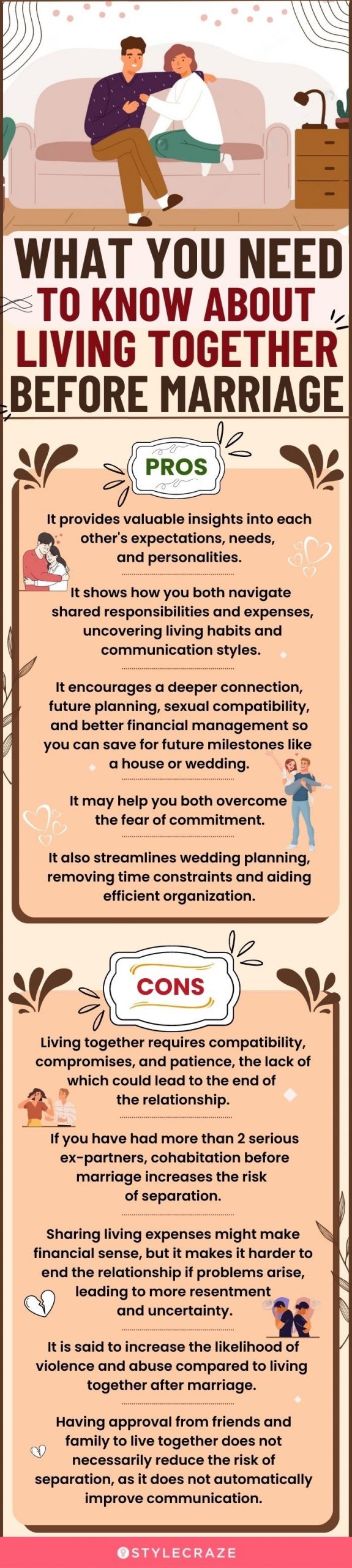 what you need to know about living togerher before marriage (infographic)