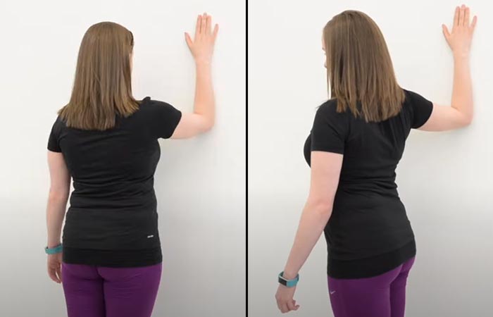 Anterior shoulder stretch exercise for frozen shoulder