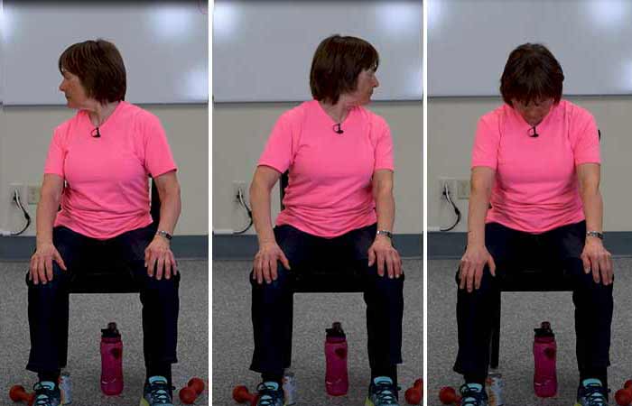Seated neck stretch chair exercises for seniors