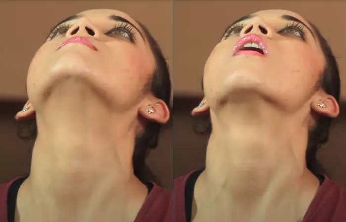 Extended neck face yoga