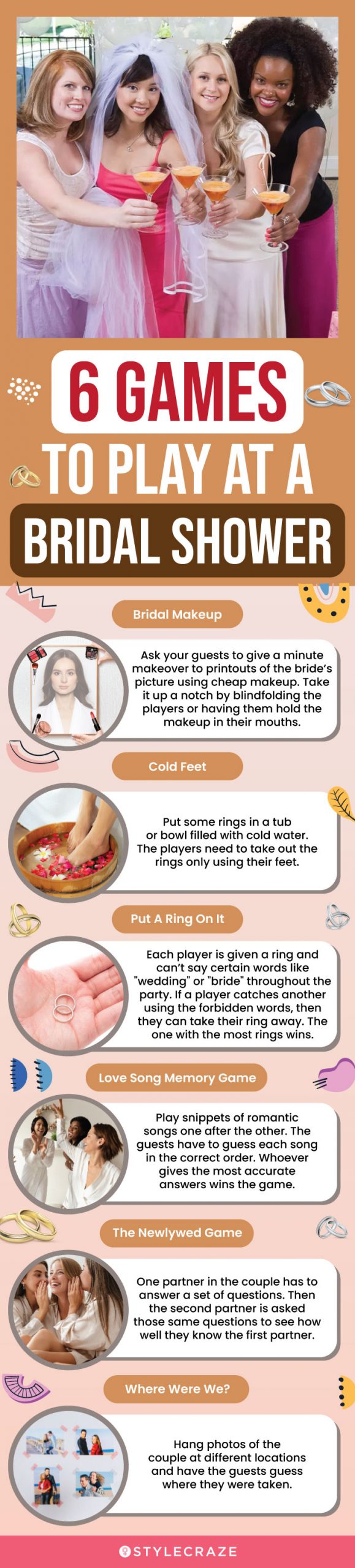 6 games to play at a bridal shower (infographic)