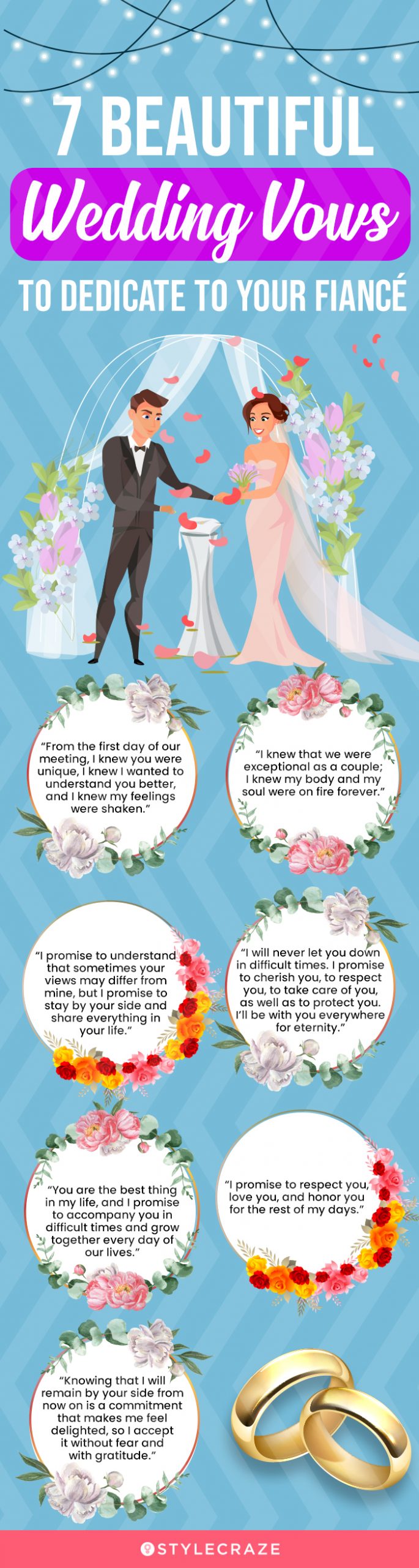7 beautiful wedding vows to dedicate to your fiancé (infographic)