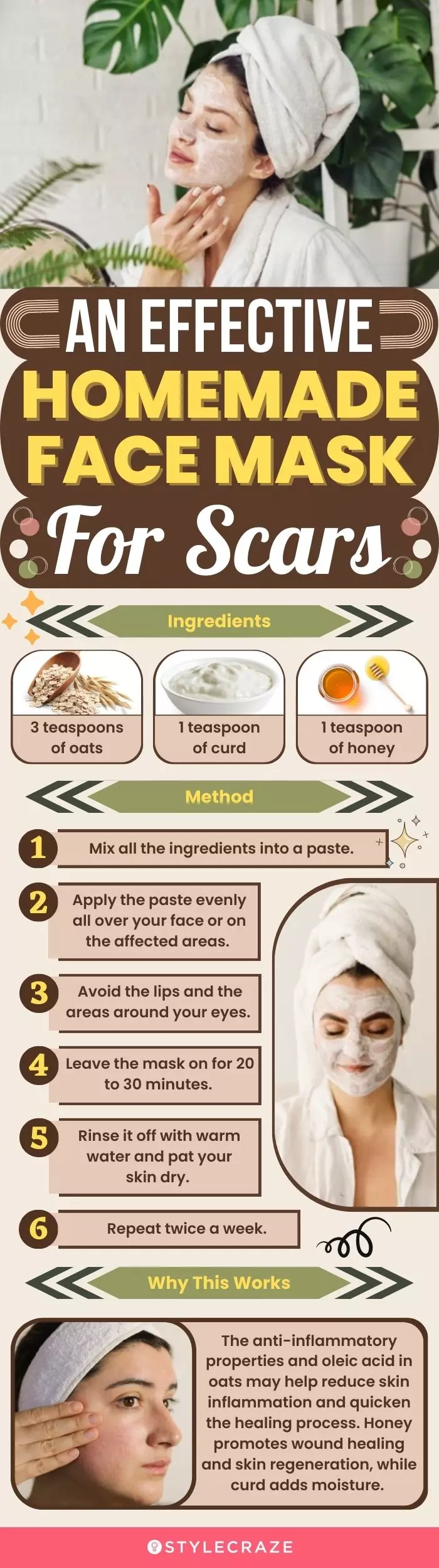 an effective homemade face mask for scars (infographic)