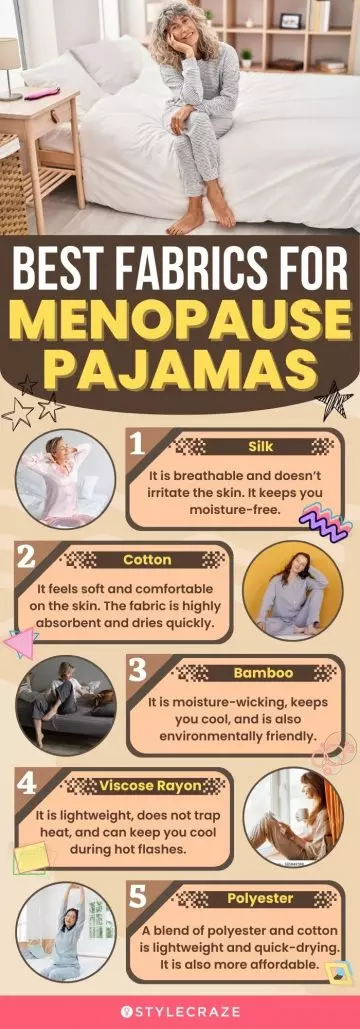 Best And Worst Fabrics For Menopause Pajamas (infographic)