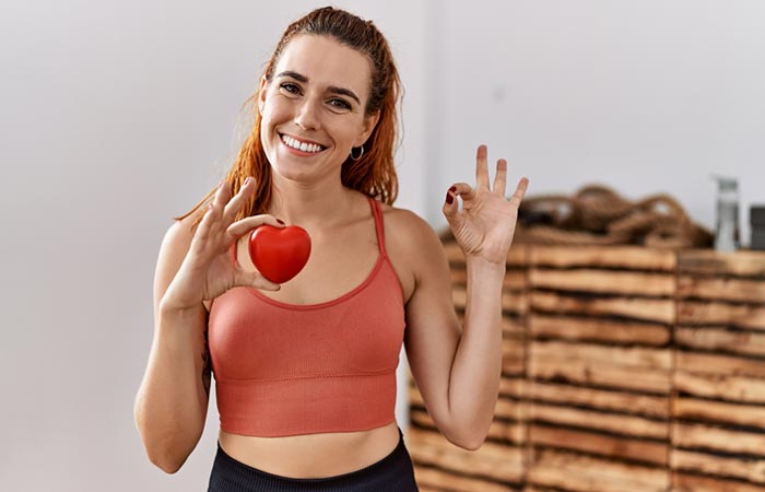 Woman with a healthy heart