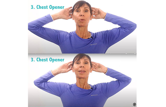 Chest opener exercise for osteoporosis