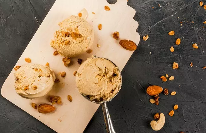 Almond butter ice cream