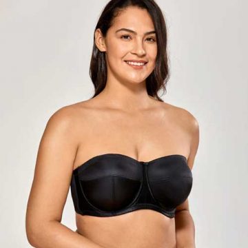 Delmira Plus Size Convertible Women's Strapless Bra