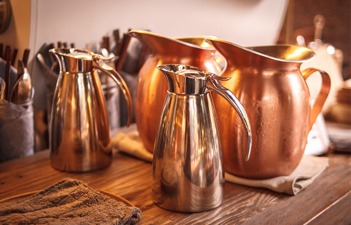 Drinking water from copper pots may help heal wounds