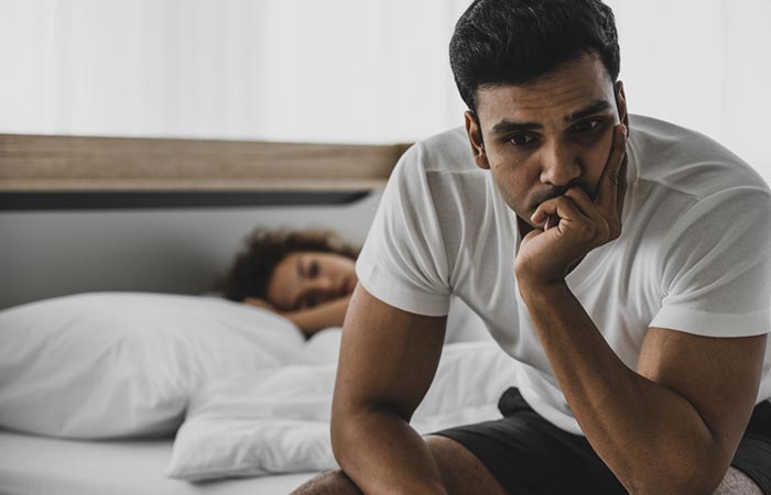 Man contemplating how to deal with his clingy girlfriend