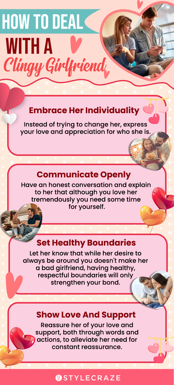 how to deal with a clingy girlfriend (infographic)