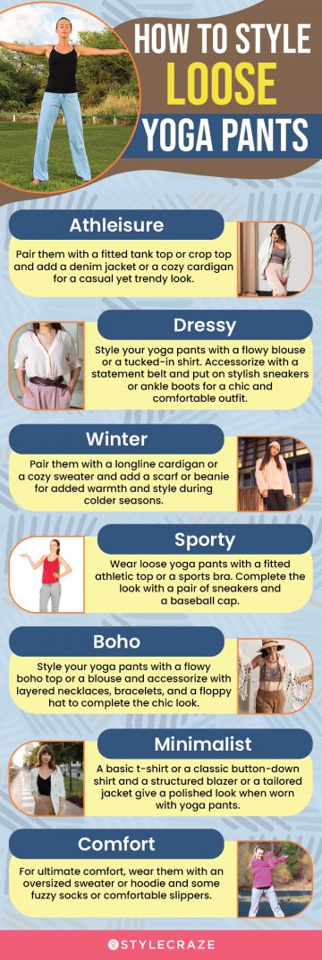 How To Style Loose Yoga Pants (infographic)