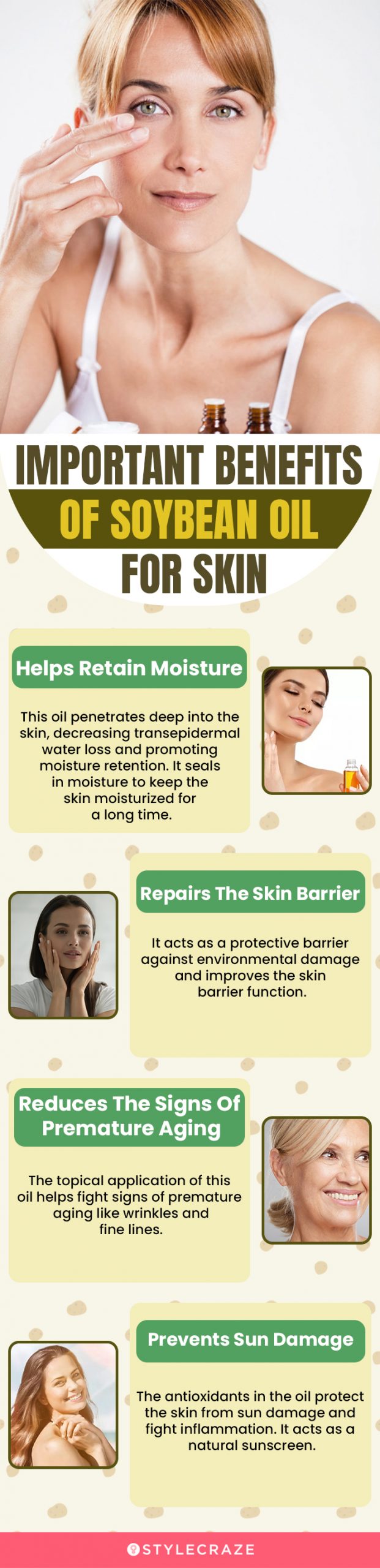important benefits of soybean oil for skin (infographic)