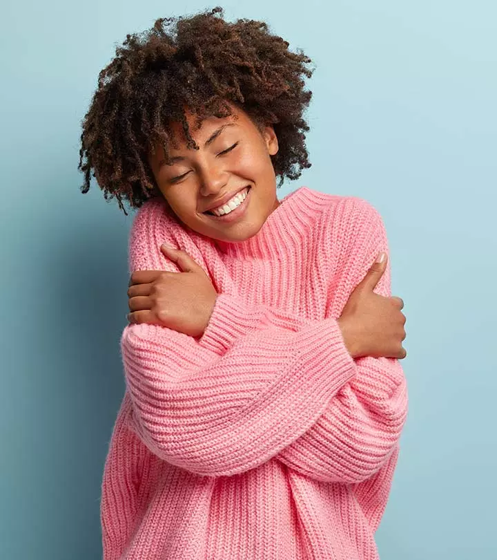 A Happy Woman Enjoying Music